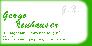 gergo neuhauser business card